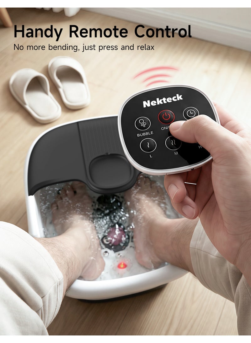 نِك تيك Nekteck دفء قابل للتلاعبًا مصففًا مع حرارة، مركبات التدليك وضربات الفقاعات – دفء قدم محكم بعيد التحكم لتخفيف قدمي المُستهلكين المُركّبين - Image 5